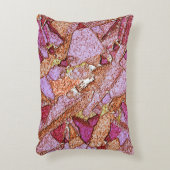 ピンク紫の絵を描火山石のスケッチ アクセントクッション (正面(垂直))