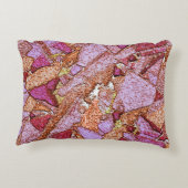 ピンク紫の絵を描火山石のスケッチ アクセントクッション (裏面)