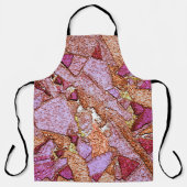ピンク紫の絵を描火山石のスケッチ エプロン (正面)
