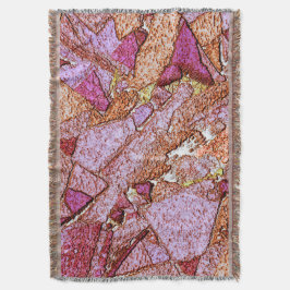 ピンク紫の絵を描火山石のスケッチ スローブランケット