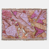 ピンク紫の絵を描火山石のスケッチ スローブランケット (正面)