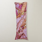 ピンク紫の絵を描火山石のデザイン ボディピロー (正面縦)