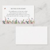 ピンク紫の花と蝶 |ベビー エンクロージャーカード (正面/裏面)