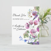 ピンク紫の薄紫の夏ありがとう 招待状 (スタンド正面)