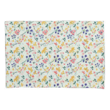 ピンク紫イエローグリーン花エレガント柄