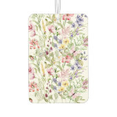 ピンク紫イエローワイルドフラワーフローラ カーエアーフレッシュナー (裏面)