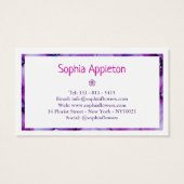 ピンク紫ティール（緑がかった色）色彩の鮮やか手色フローラ (裏面)