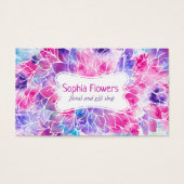 ピンク紫ティール（緑がかった色）色彩の鮮やか手色フローラ (正面)