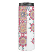 ピンク紫ホワイトウォーター色の花 タンブラー (裏面)