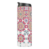 ピンク紫ホワイトウォーター色の花 タンブラー (回転右)