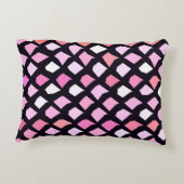 ピンク紫ラベンダー赤パターン アクセントクッション (裏面)