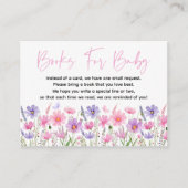ピンク紫ワイルドフラワーベビーシャワー予約リクエスト エンクロージャーカード (正面)