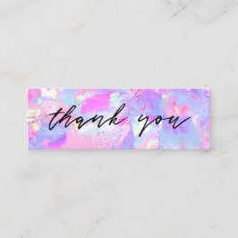 ピンク紫色のオパール宝石ミニ名刺 スキニー名刺