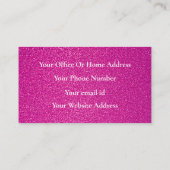 ピンク紫色のキラキラ抽象色鮮やかなヘアサロン 名刺 (裏面)