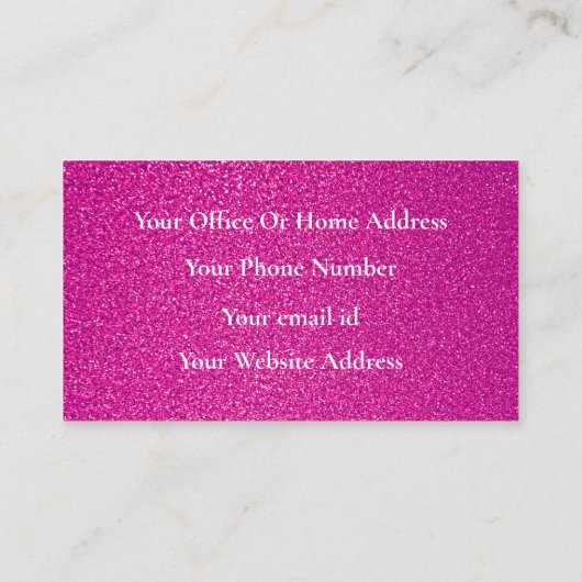 ピンク紫色のキラキラ抽象色鮮やかなヘアサロン 名刺 (裏面)