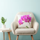 ピンク紫色のデンドロビウムオーキッド熱帯花 クッション (椅子)