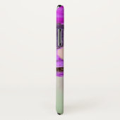 ピンク紫色のバラ、白アネモネ花モノグラム Case-Mate iPhoneケース (裏面/右)