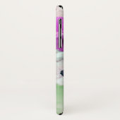 ピンク紫色のバラ、白アネモネ花モノグラム Case-Mate iPhoneケース (裏面/左)