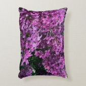 ピンク紫色のライラック |ロマンチックなピンクのフローラ写真 アクセントクッション (正面(垂直))