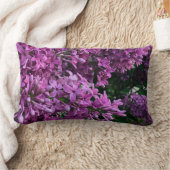ピンク紫色のライラック |ロマンチックなピンクのフローラ写真 ランバークッション (ブランケット)