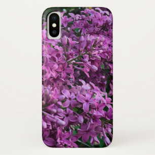 ピンク紫色のライラック ロマンチックなピンクのフローラ写真 iPhone X ケース