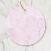 ピンク紫色のワイルドフラワーベビーシャワー フェイバータグ (裏面)