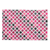 ピンク紫色の幾何学的パターン 枕カバー (裏面)