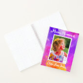 ピンク紫色の水彩子メモリノートブック ノートブック (内部)