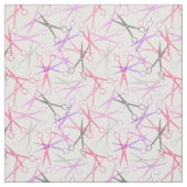 ピンク紫色の灰色のシザーパターン ファブリック (見本)