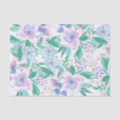 ピンク紫色の花と緑豊かな葉花 薄葉紙 (正面)