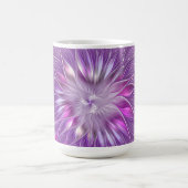 ピンク紫色の花の情熱抽象芸術フラクタルアート コーヒーマグカップ (中央)