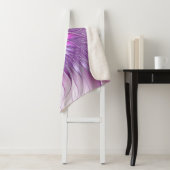 ピンク紫色の花の情熱抽象芸術フラクタルアート シェルパブランケット (インサイチュ)