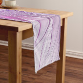 ピンク紫色の花の情熱抽象芸術フラクタルアート ショートテーブルランナー (インサイチュ)