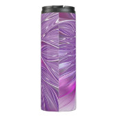 ピンク紫色の花の情熱抽象芸術フラクタルアート タンブラー (裏面)