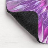 ピンク紫色の花の情熱抽象芸術フラクタルアート マウスパッド (コーナー)