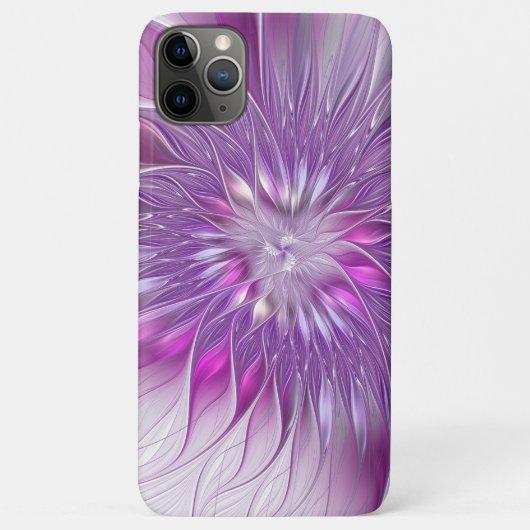 ピンク紫色の花の情熱抽象芸術フラクタルアート Case-Mate iPhoneケース (裏面)
