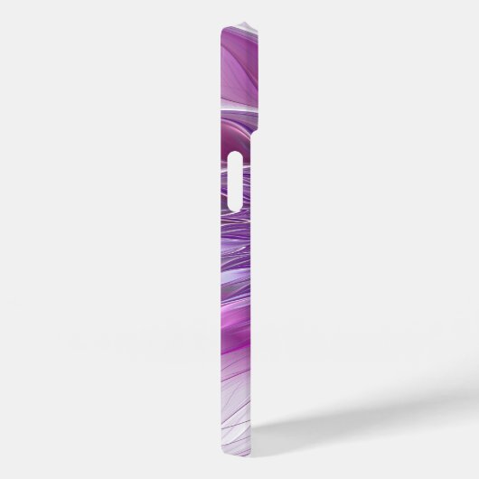 ピンク紫色の花の情熱抽象芸術フラクタルアート Case-Mate iPhoneケース (裏面 / 右)