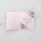 ピンク紫色の花の母の日 カード (内部)