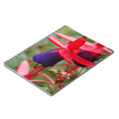 ピンク紫色の花フォトノートブック ノートブック (左側)