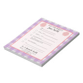 ピンク紫色の花学園注1子 ノートパッド (回転)