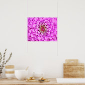 ピンク紫色の花弁バースト写真アート ポスター (キッチン)