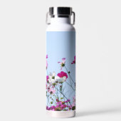 ピンク紫色の花畑 ウォーターボトル (正面)