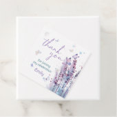 ピンク紫色の花蝶の誕生感謝してい日 フェイバータグ (インサイチュ)