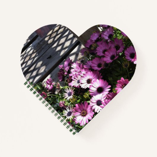 ピンク紫色の花 ノートブック (正面)