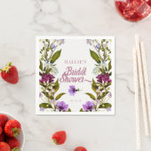 ピンク紫色の花 |ブライダルシャワーを咲かせる スタンダードカクテルナプキン (インサイチュ)