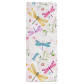 ピンク紫色の黄色の青い水色のトンボ ワインギフトバッグ (裏面)