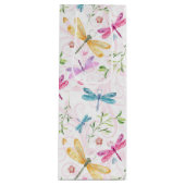 ピンク紫色の黄色の青い水色のトンボ ワインギフトバッグ (正面)