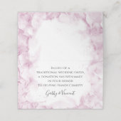 ピンク紫陽花の水の色結婚のチャリティーの好意 プレイスカード (外部開封)