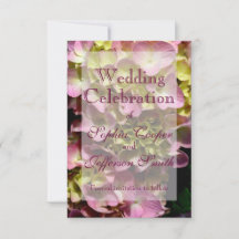 ピンク紫陽花イエローピンクグリーン結婚フローラ