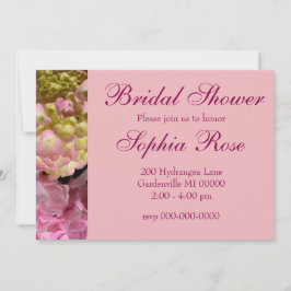 ピンク紫陽花イエローピンクグリーン結婚フローラ 招待状